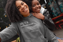 Load image into Gallery viewer, Muva Noun hoodie, Mom Definition Hoodie, Cute Mom Hoodie, Mother&#39;s Day Hoodie Mom Gift Hoodie, Mother’s Day Gift, Gift For Mom, Funny Mom Hoodie

